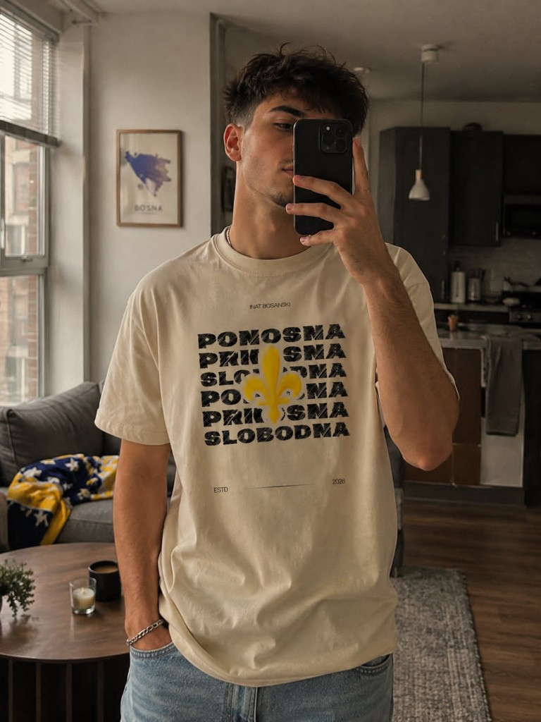 Tarik u oversized majici Ponosna prkosna slobodna
